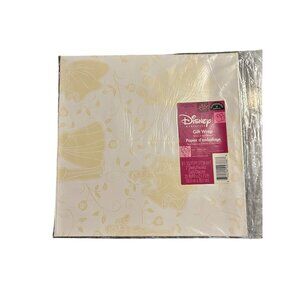 Disney Princess Gold & White Gift Wrap Set Of 2 Sheets 20 Sq Ft Total Elegant Fl
